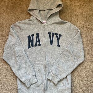 Soffe NAVY Gray Fleece-Lined Hoodie